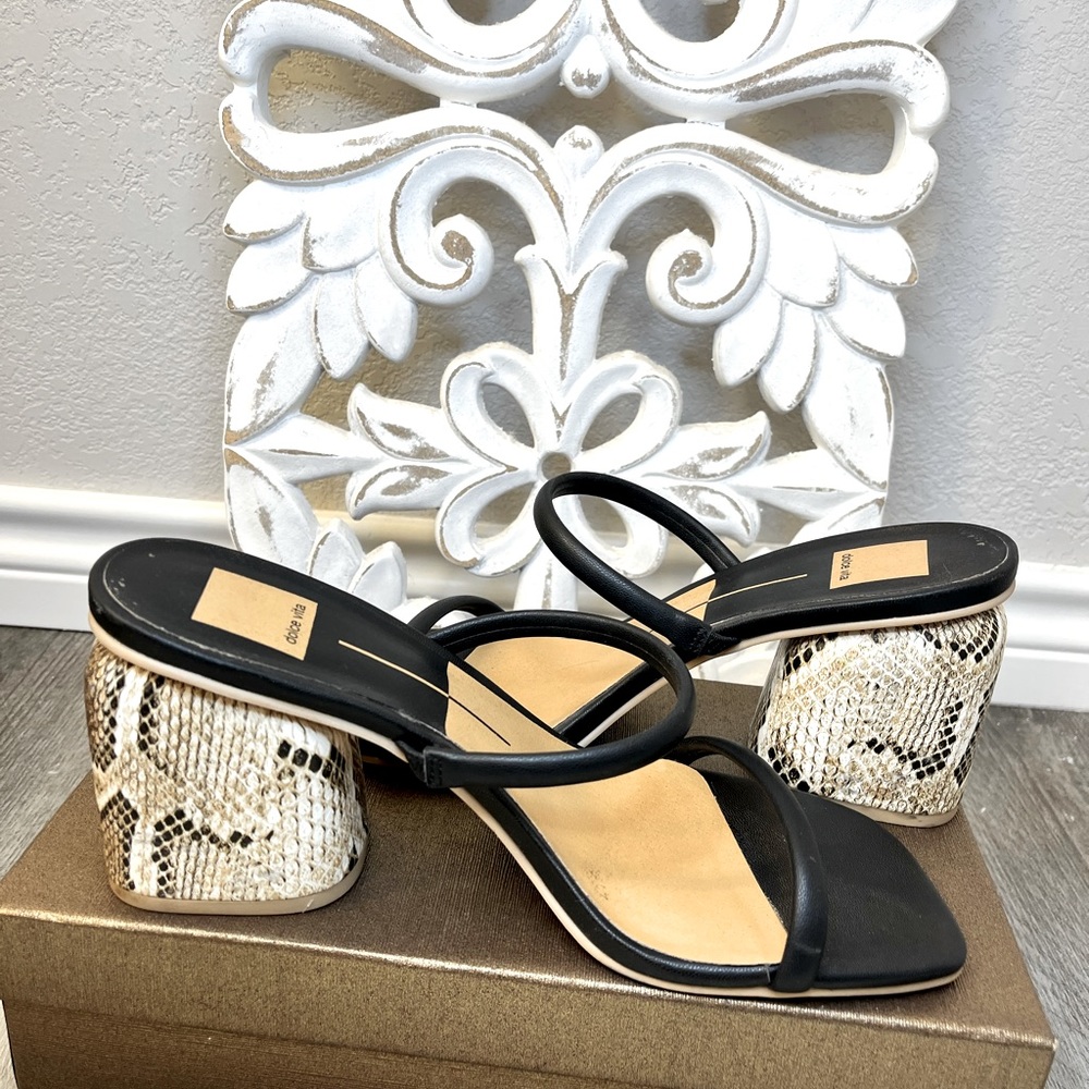 Dolce Vita Snake Print Block Heel